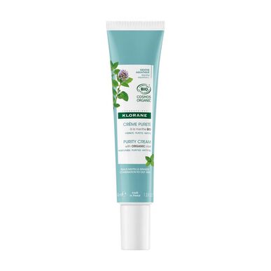 Klorane Mint Purity Cream Økologisk Mintkrem Gir matt hud 40 ml 40 ml