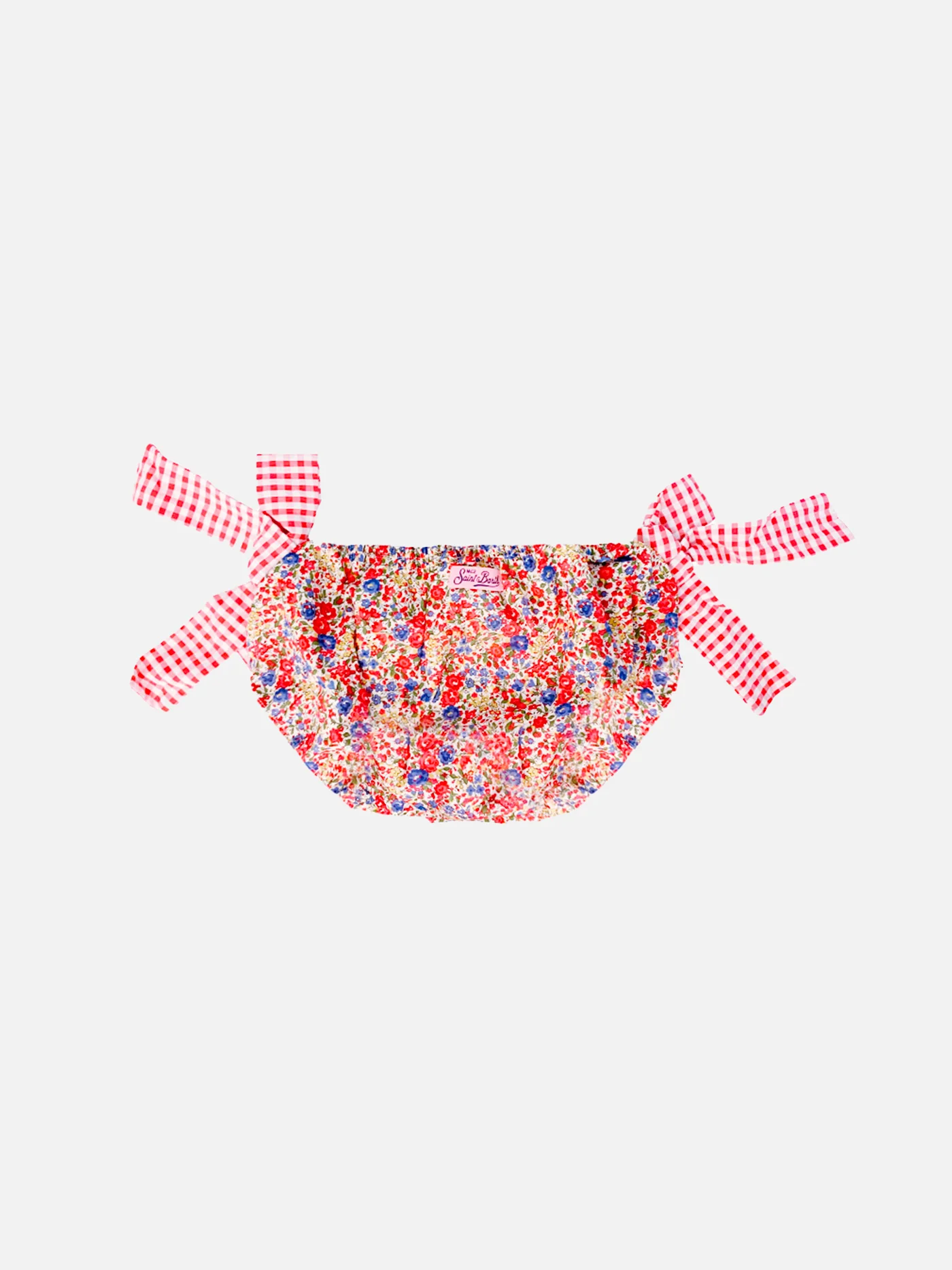 Slip da bagno da bambina stampa fiori con fiocchi | EDIZIONE SPECIALE