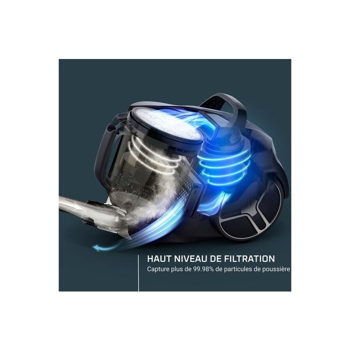 Aspirateur sans sac - Rowenta - Compact Power XXL RO4B25EA - 750 W - Filtration avancée - Bac 2,5 L