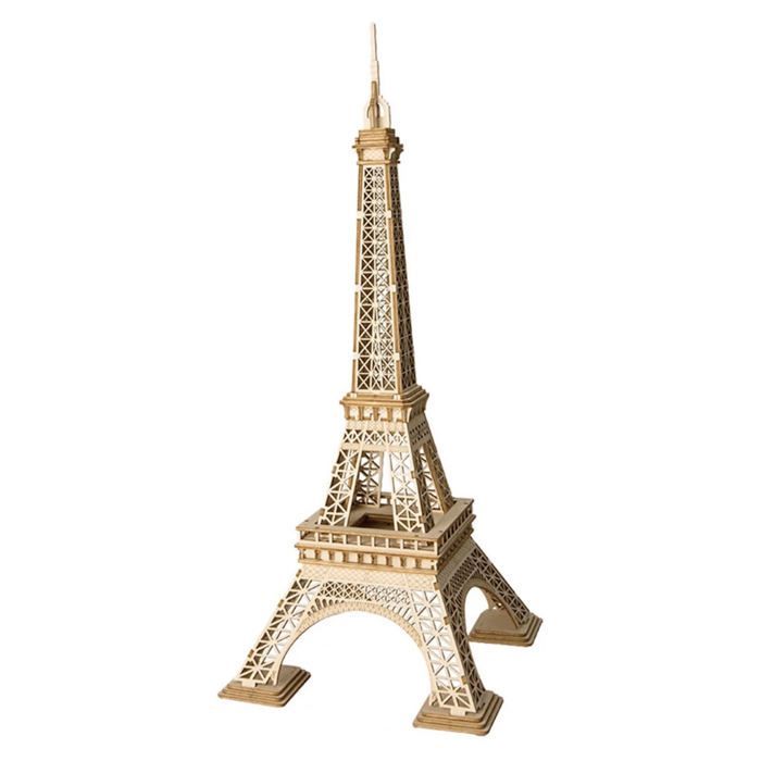 Maquette en bois - La Tour Eiffel - 121 pièces - ROBOTIME - Jaune - A monter soi-même - Enfant