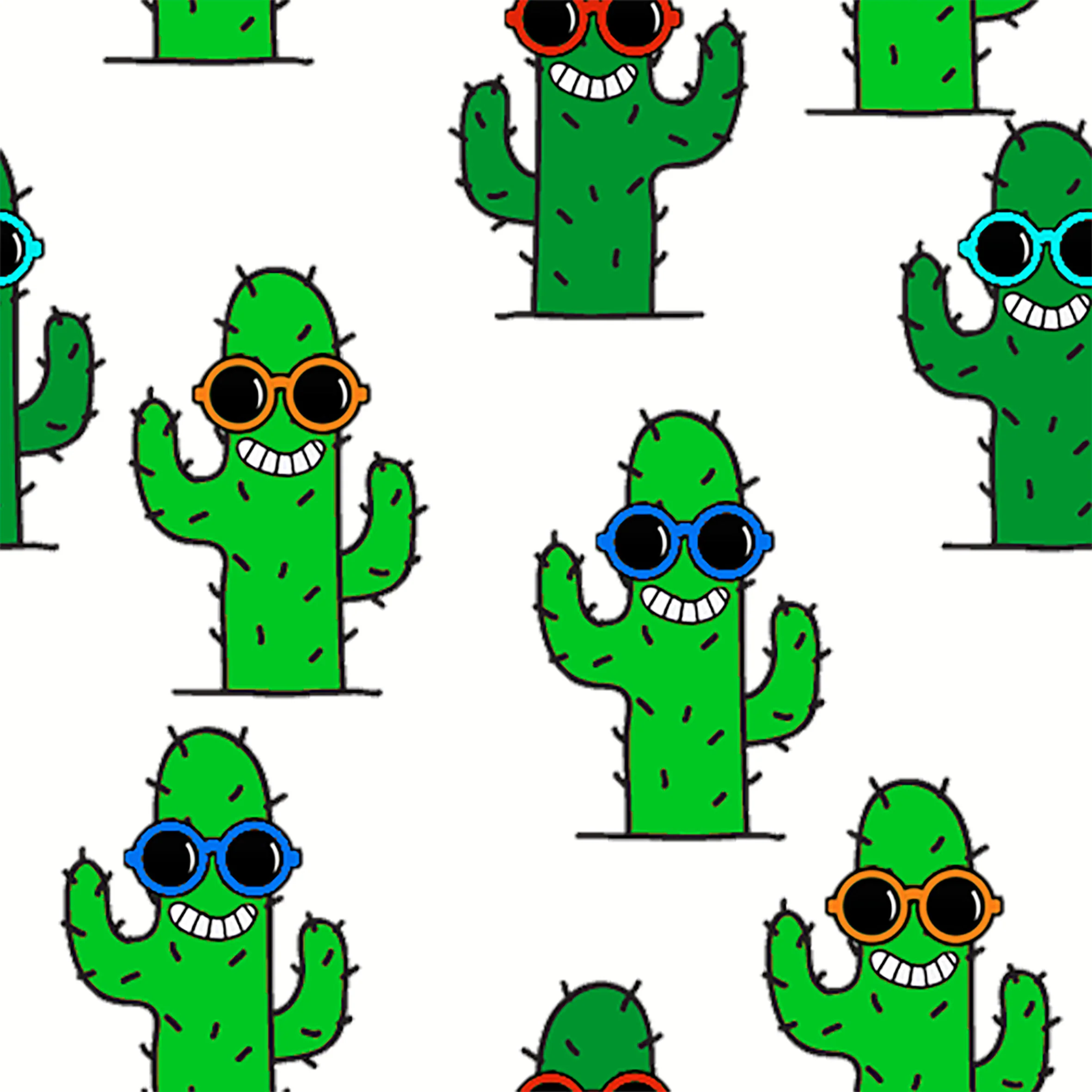 Zwempak voor jongens van lichtgewicht stof met cactusprint
