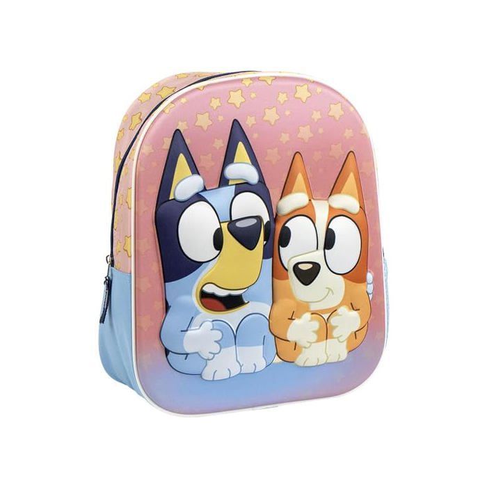 Children's backpack - CERDÁ LIFE'S LITTLE MOMENTS - Bluey - 3D design - Pink - Adjustable straps