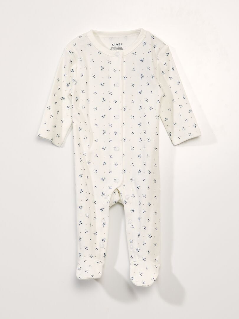 3-delige set: bodysuit + romper + muts - Wit