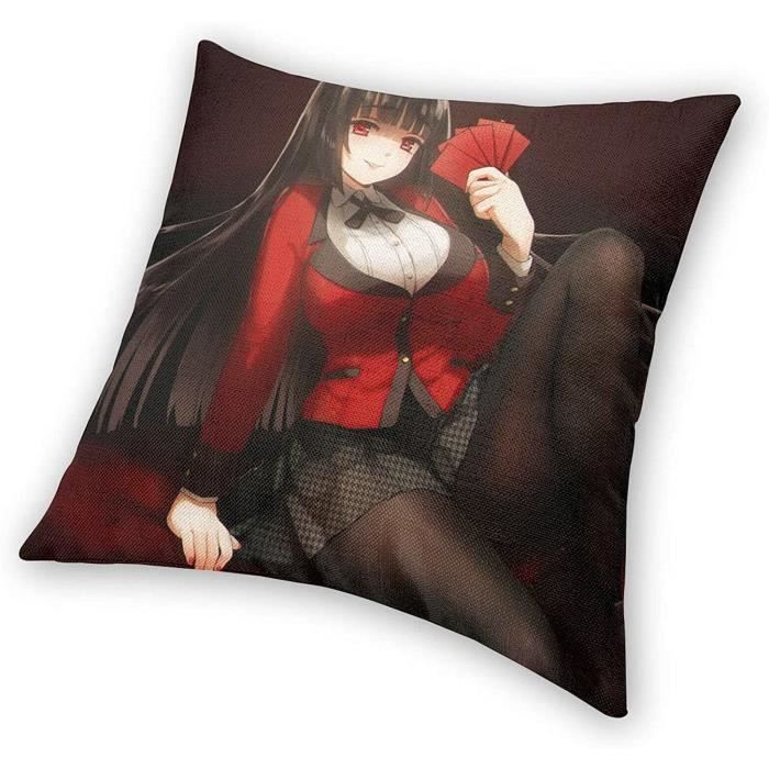 Funda de almohada Kakegurui - 100% fibra de poliéster - Suave y cómoda - 45,7 x 45,7 cm