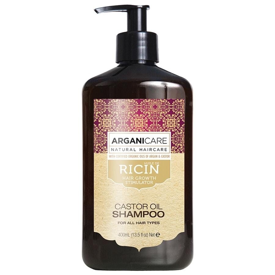 Arganicare-hiusshampoo risiiniöljyllä – 50 ml