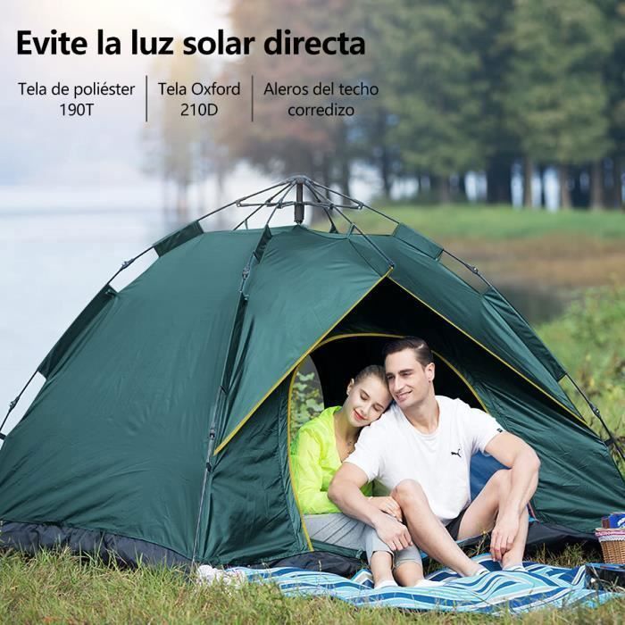 Kampeertent - 2/3 personen - Groen - Zelf op te zetten - Bergbeklimmen
