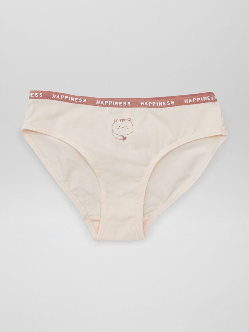 Conjunto de 4 calzoncillos con estampado animal - ROSA