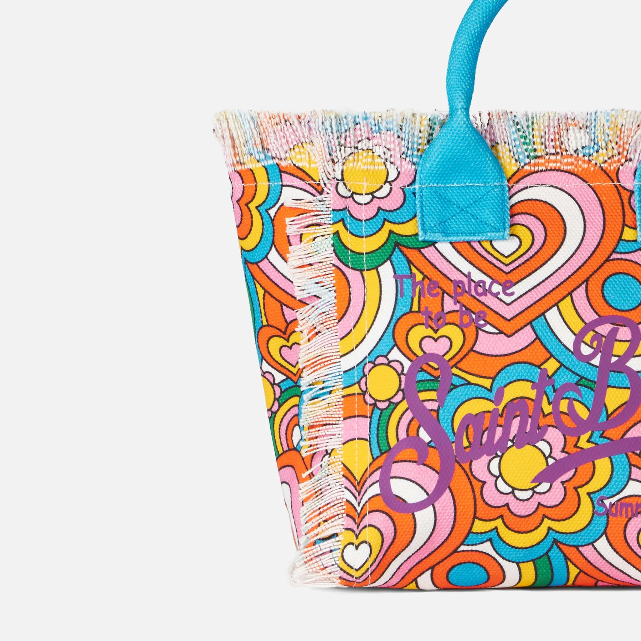 Colette Handtasche aus mehrfarbigem Baumwollstoff