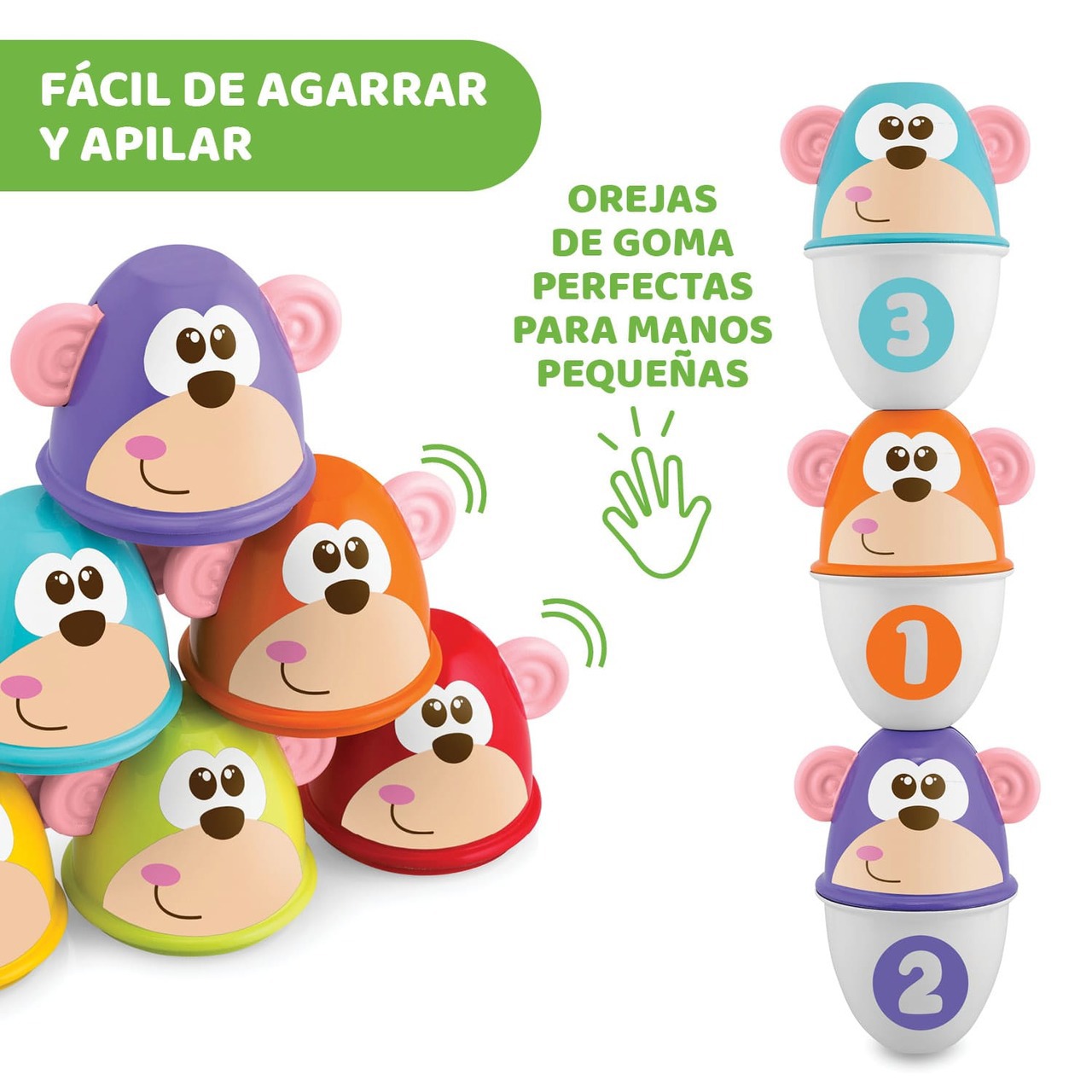 Bolos apilables Monkey Strike