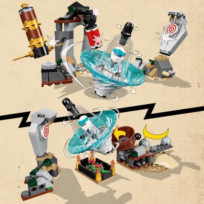 LEGO® 71764 Ninjago Ninja Training Center, Spinning Top Toy for Kids with Zane & Jay Minifigures