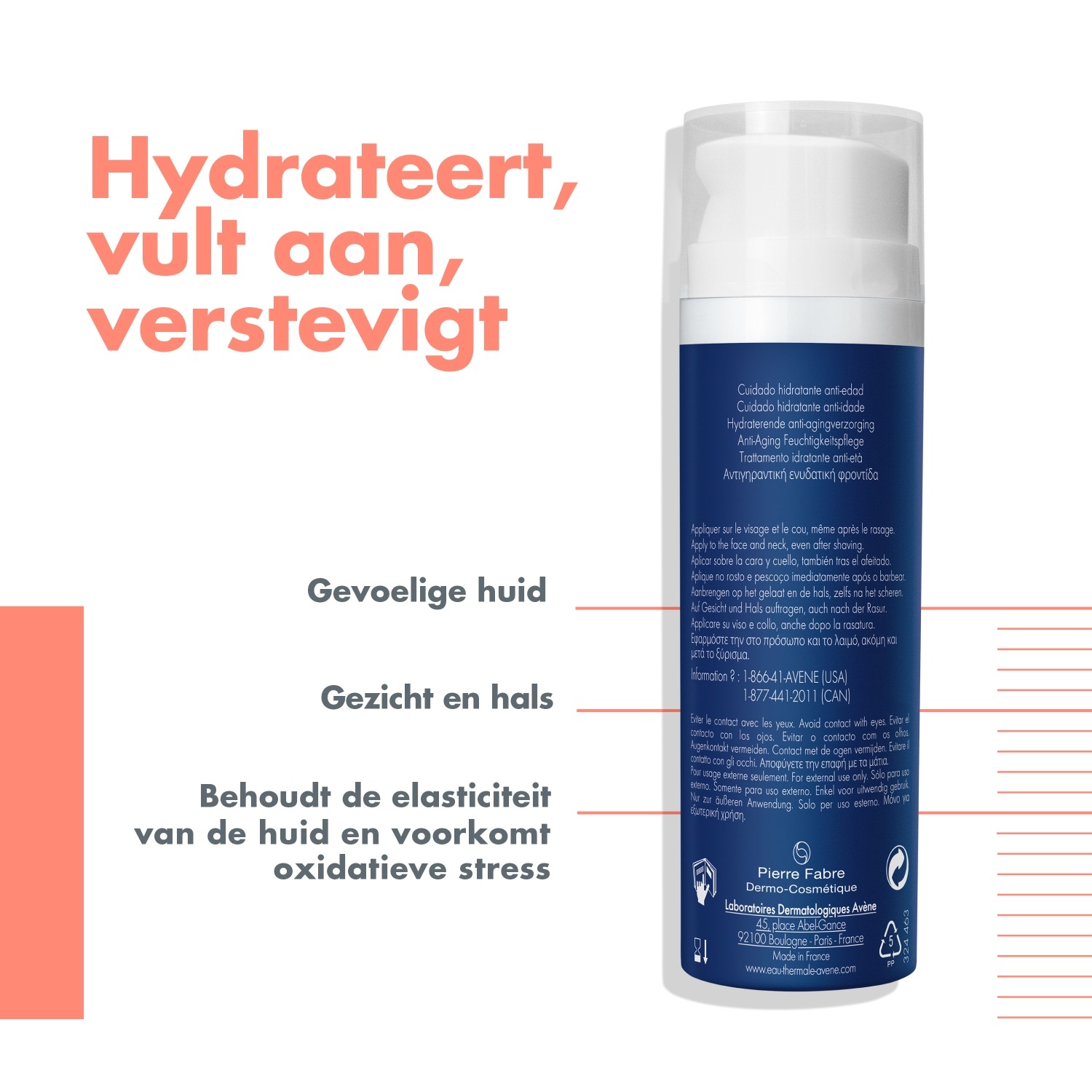 „Avène“ drėkinamoji priemonė nuo senėjimo vyrams, 50 ml