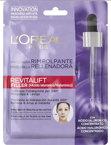 „Revitalift Filler“ užpildanti kaukė su koncentruota hialurono rūgštimi Veido drėkinamieji kremai