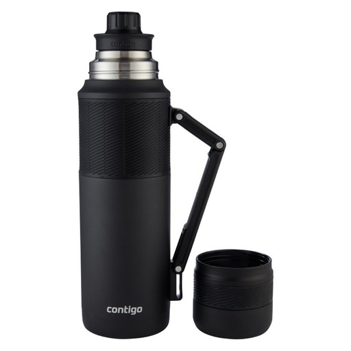 Termo Thermosflasche, mattschwarz, 740 ml