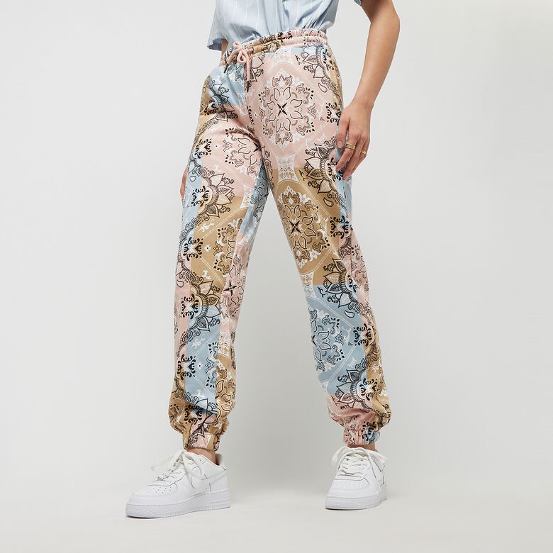 Pantaloni della tuta con stampa paisley e risvolto, vestibilità regolare, taglia S, modello Signature.