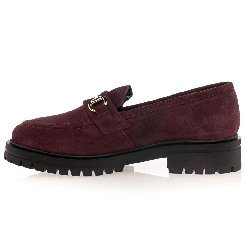 Røde loafers/båtsko til dame
