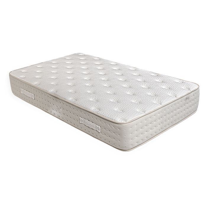 Colchón reversible MEKA de 180x200 cm, fabricado en espuma de alta densidad, zonas de descanso independientes, firme, lado verano/invierno, 26 cm de grosor.