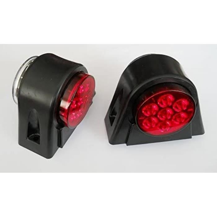 Pieces LED 24V Side Contour Marker Lights White Red Trailer Truck Caravan Chassis Motorhome