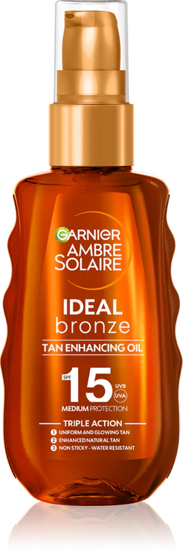 Garnier Ambre Solaire Ideal Bronze ochranný olej urychlující opálení SPF 15