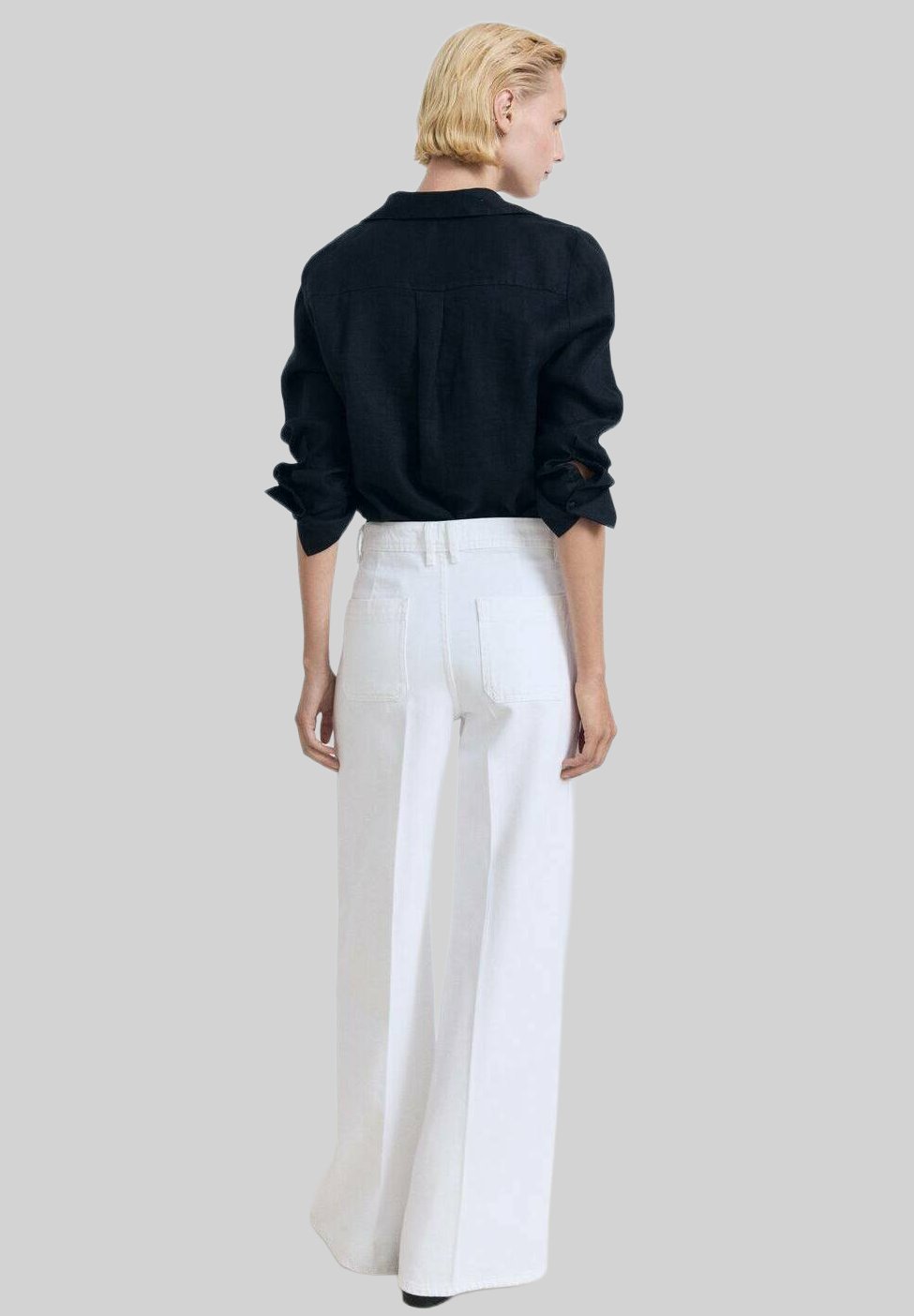 Mango WIDE - Jeans a zampa - bianchi