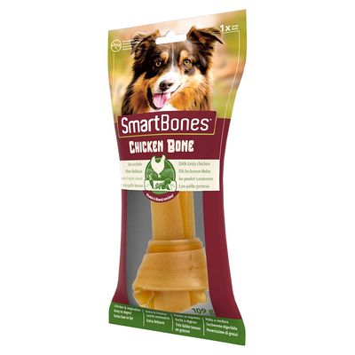 Snacks masticables SmartBones con pollo para perros grandes