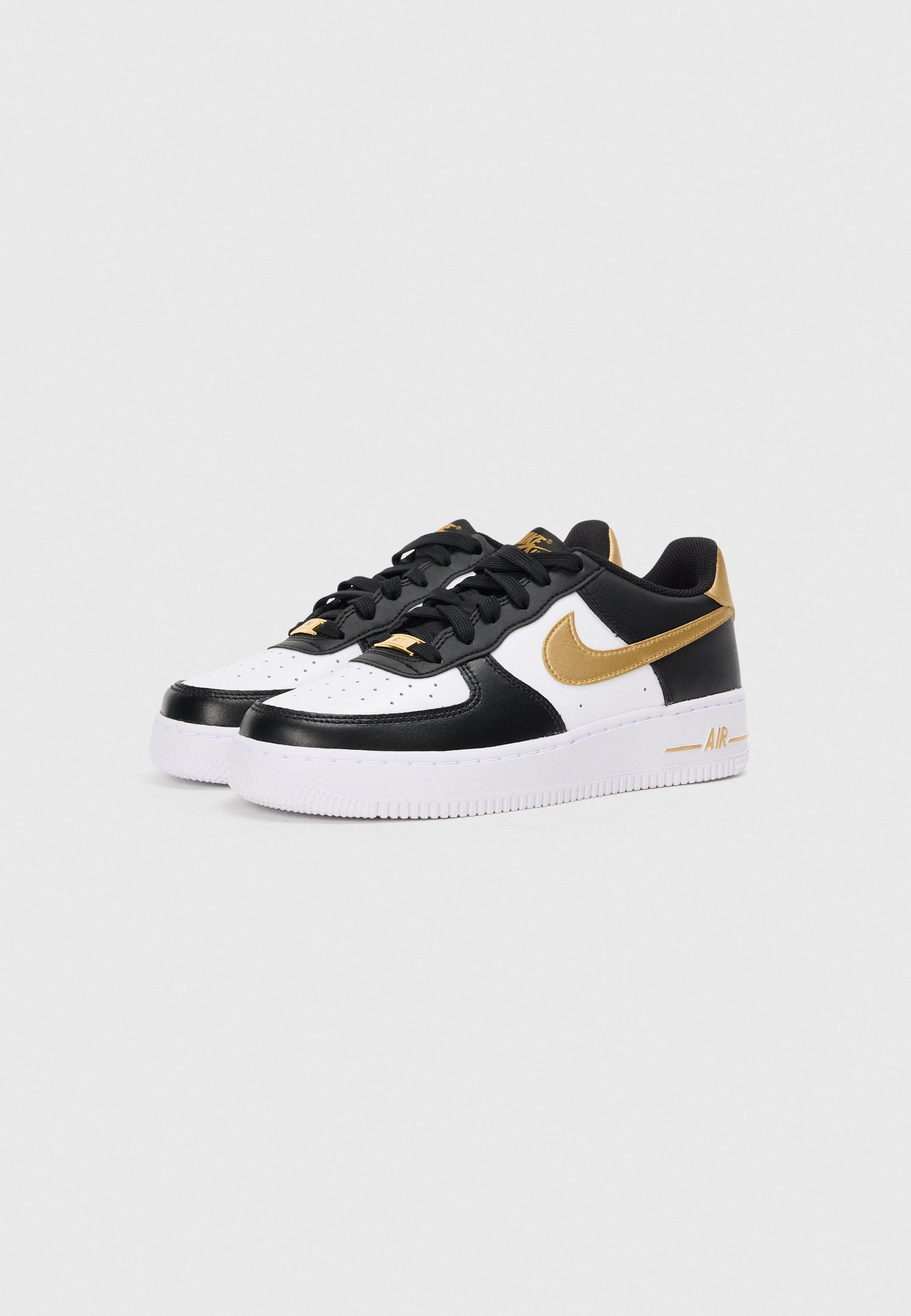 Nike Sportswear AIR FORCE 1 UNISEX - Sneakers - zwart/goudkleurig/wit
