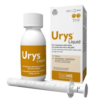 INNOVET Urys Vloeistof 60 ml fles voor het welzijn van de lagere urinewegen bij honden en katten