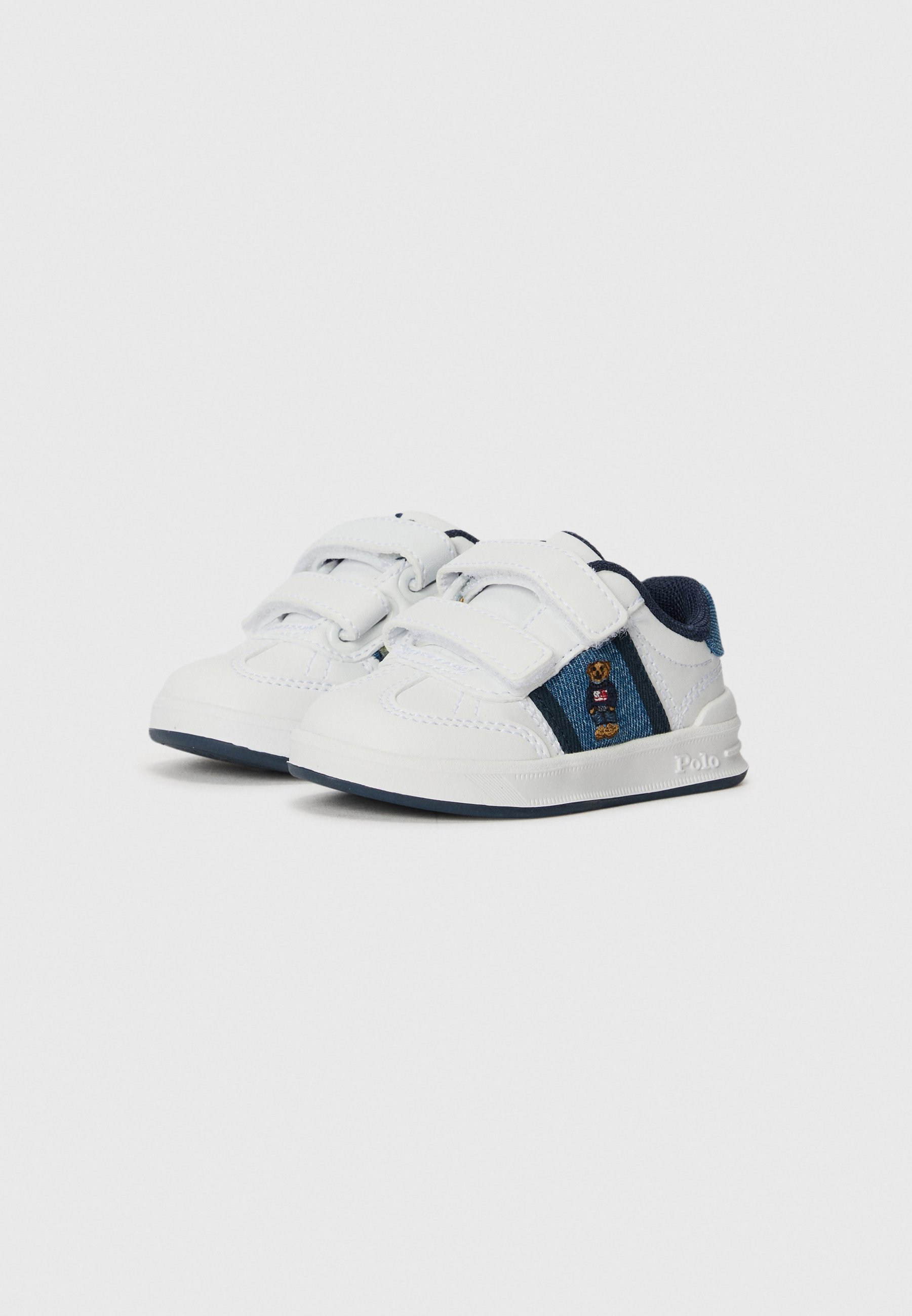 Polo Ralph Lauren HERITAGE COURT III UNISEX - Sneakers - wit/marineblauw