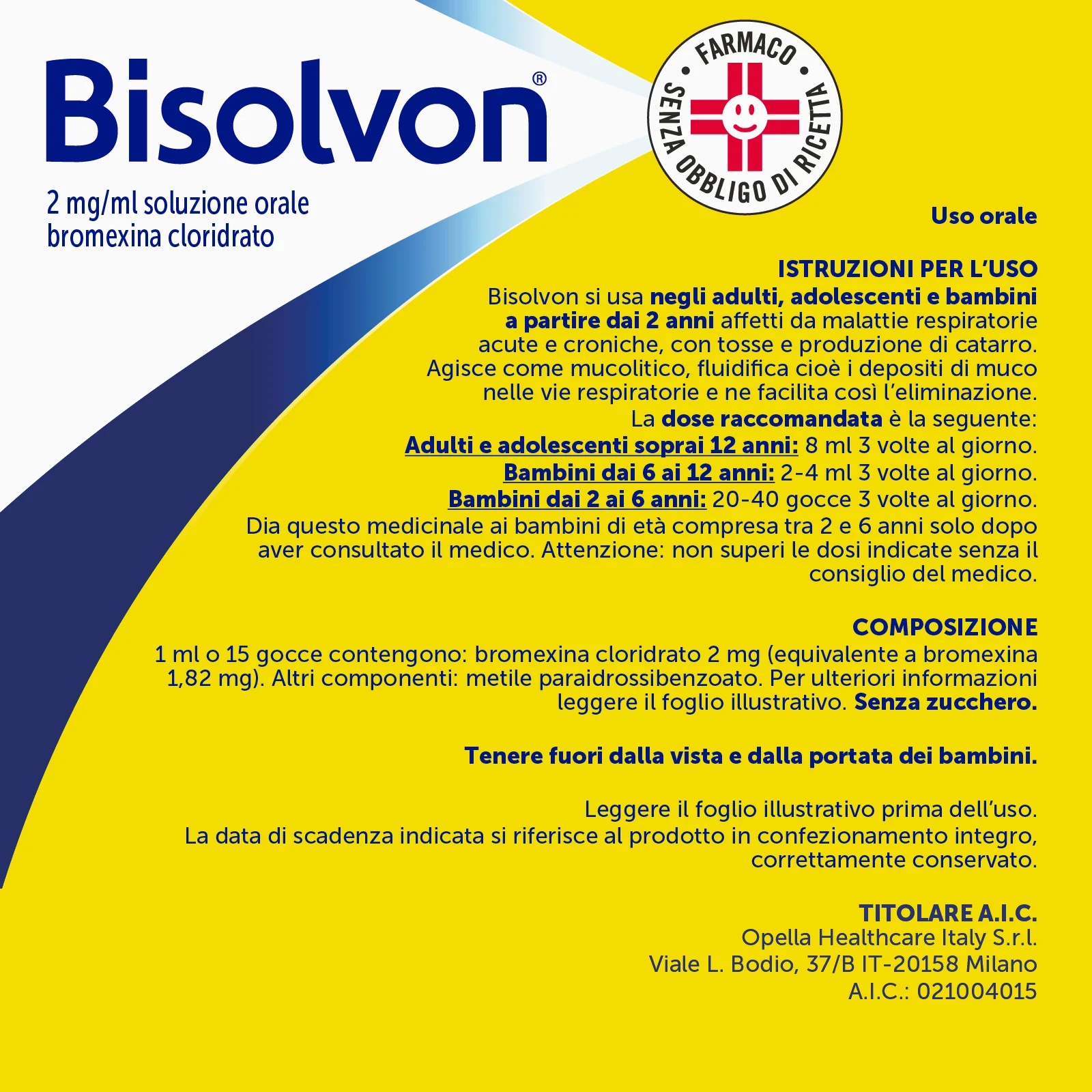 BISOLVON Bisolvon orale druppels 2 mg/ml 40 ml Bromhexinehydrochloride