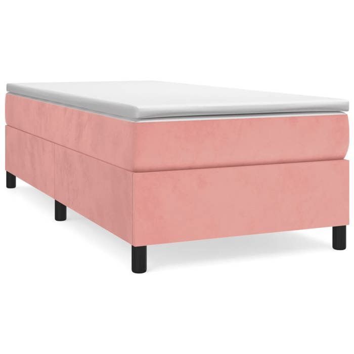 Bedframe met matras - Maison Exclusive - 80x200 cm - Roze fluweel - Maximale ontspanning