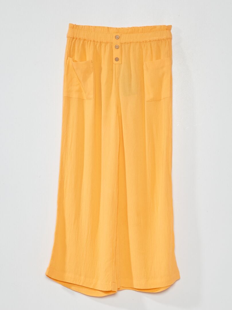 Broek met wijde pijpen - ORANJE