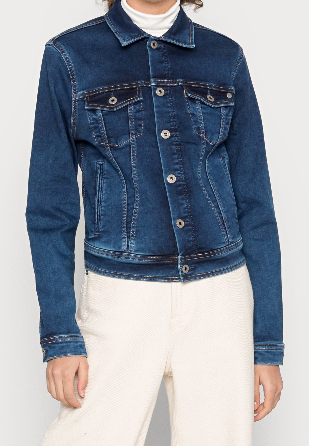 Džínsová bunda Pepe Jeans - tmavomodrá denimová