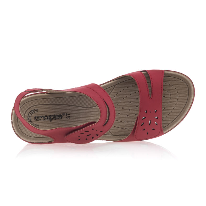 Rote Damensandalen / Zehenfreie Schuhe