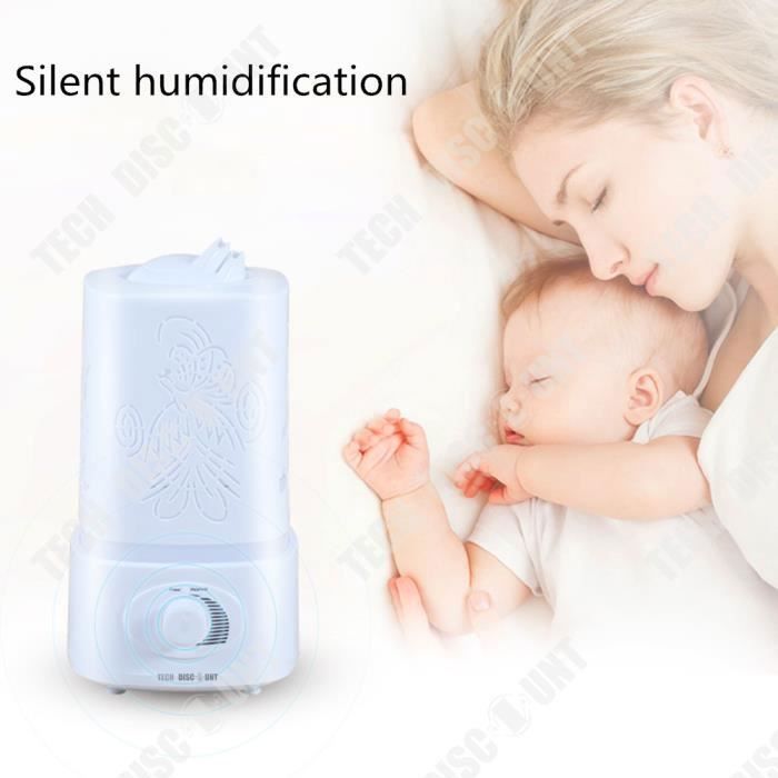 Umidificador - TD® - Silencioso - 250ml - Aromaterapia - Luz Noturna