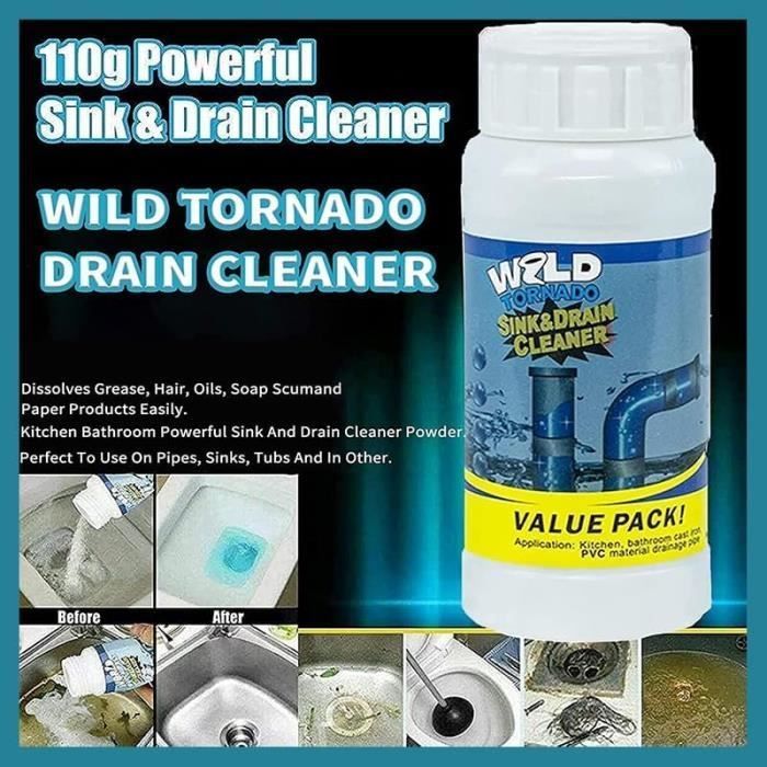 Wild Tornado Pipe Dredge, Wild Tornado Sink And Drain Cleaner, Powerful Sink And Drain Cleaner Powder, Upgraded Sink Drain Cleaner