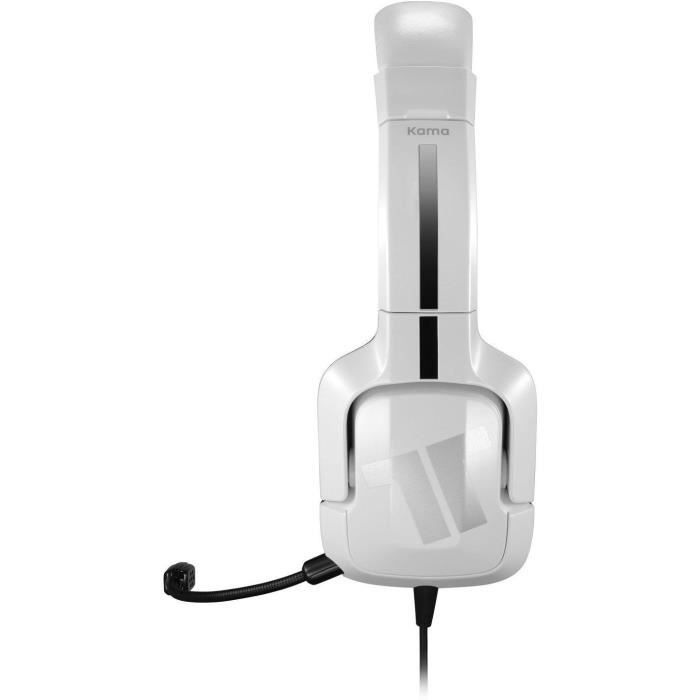 Fone de ouvido TRITTON KAMA+ branco com microfone, compatível com PS5, PS4, Xbox e PC - Fone de ouvido circumaural com microfone e cancelamento de ruído.