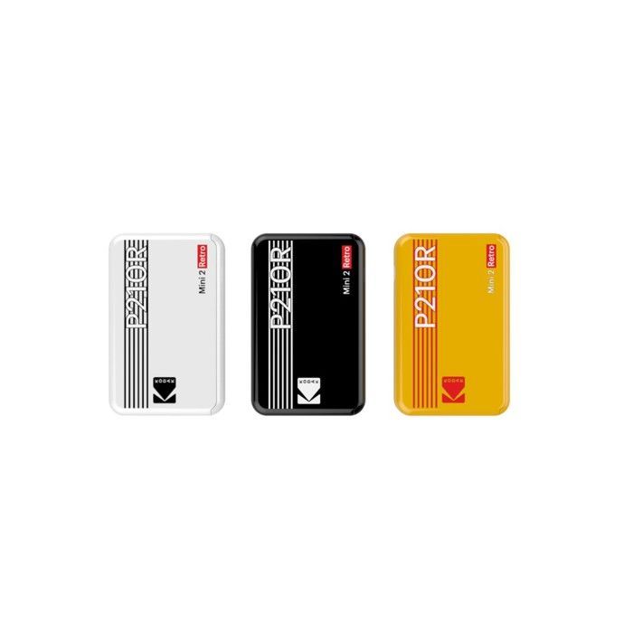 KODAK Mini Retro 2 P210 – Mini-Bluetooth-Drucker – Fotos im CB-Format (5,3 x 8,6 cm) – 8 Stück enthalten – 4-Pass-Thermosublimation – Gelb