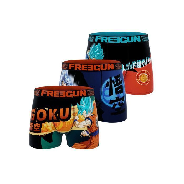 Freegun Boxer Garcon DRAGON BALL SUPER, Caleçon Garcon - Orange  (Lot de 3)