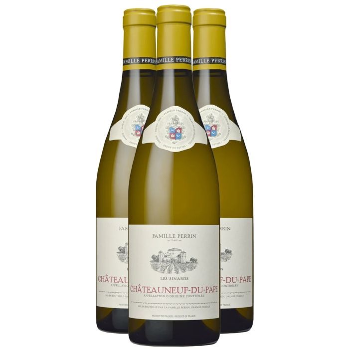 Perrin Family Châteauneuf-du-Pape Les Sinards 2024 - White Wine from the Rhône Valley (3x75cl)