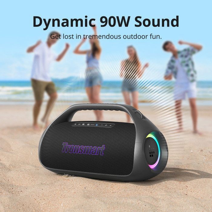 Haut-parleur Bluetooth Tronsmart Bang 2-90W-IPX6-26 heures de durée de vie-Pairage TWS-Charge RGB-USB-C-Parfait pour les fêtes
