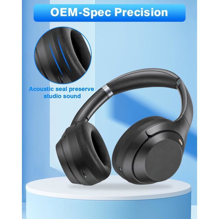 Almohadillas para auriculares supraaurales Sony WH-1000XM3 (WH1000XM3), almohadillas de espuma con espuma viscoelástica aislante del sonido, color negro.