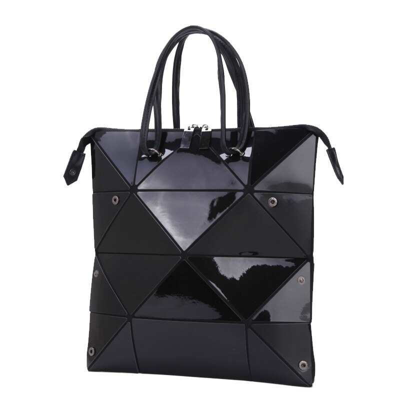 Borsa tote pieghevole luminosa da donna con geometria, borse a tracolla da donna, pochette semplice laser
