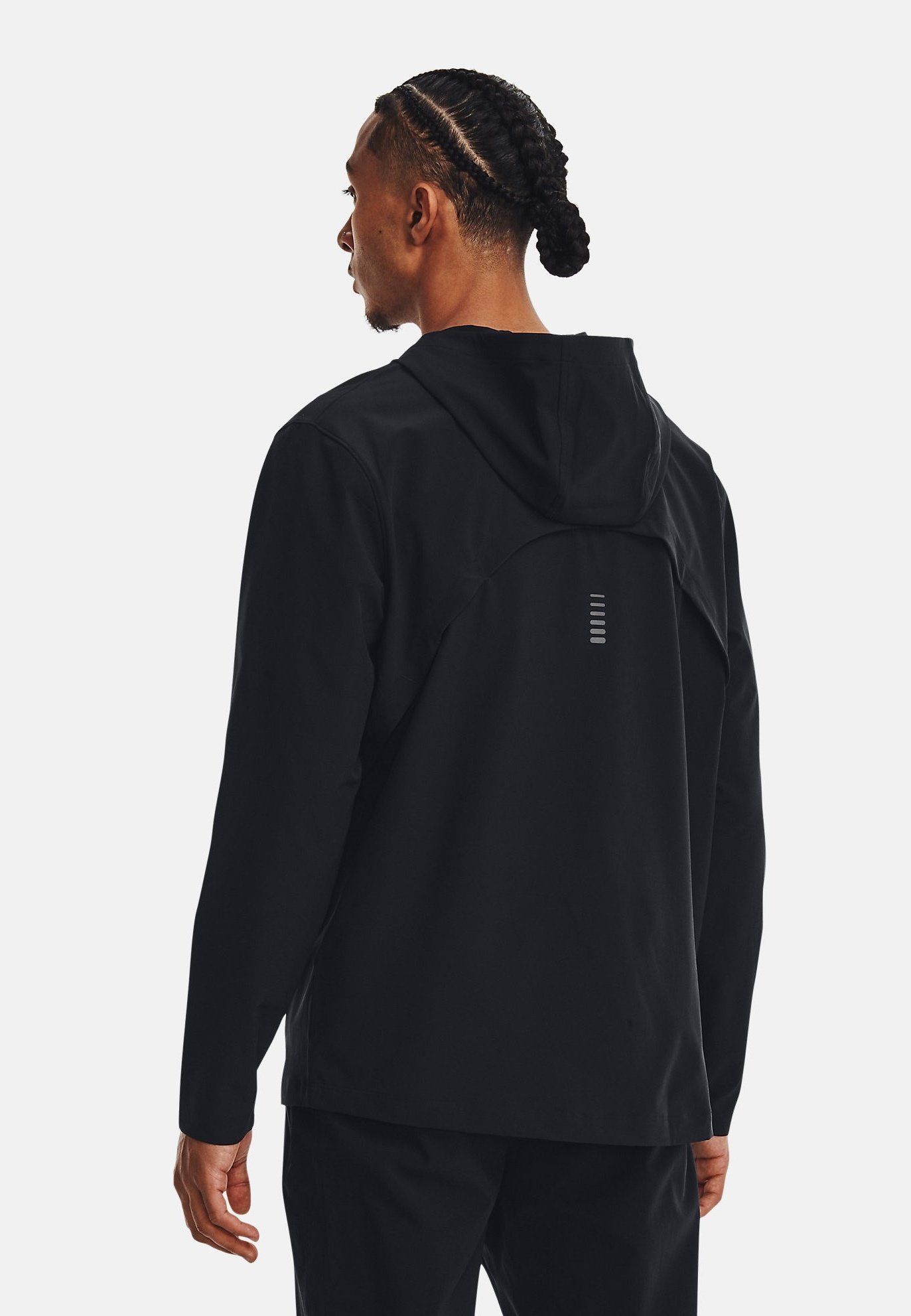 Under Armour OUTRUN THE STORM - Giacca da allenamento - nero grigio metallizzato riflettente