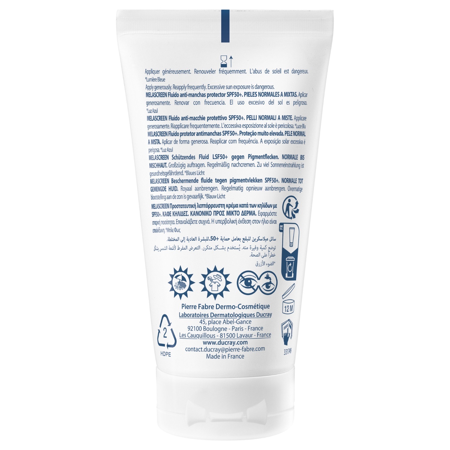 Ducray krema protiv pigmentnih mrlja MELASCREEN zaštitna tekućina protiv pigmentnih mrlja SPF 50+ - 50 ml