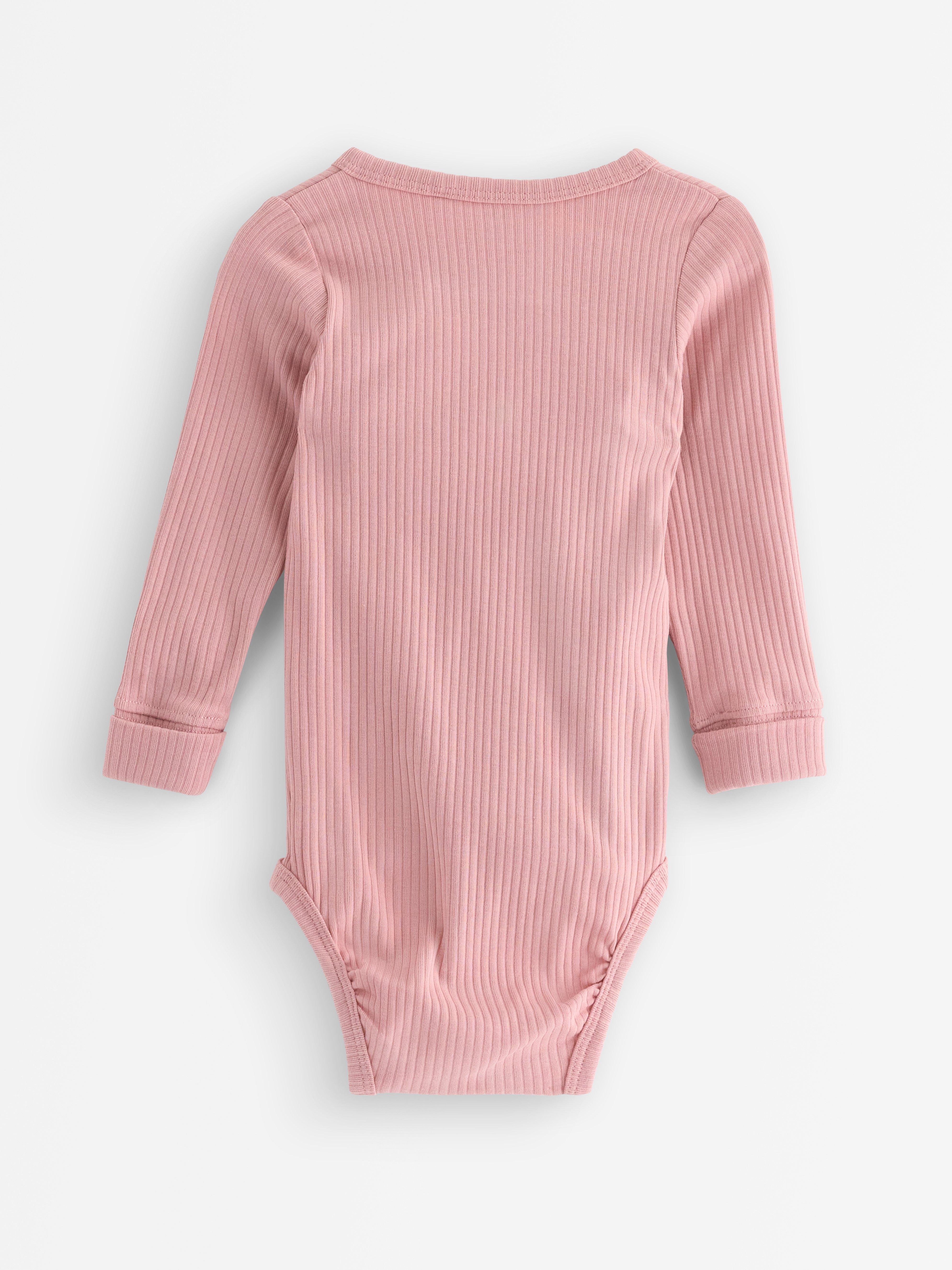 Žebrované omlottbody Dusty Pink