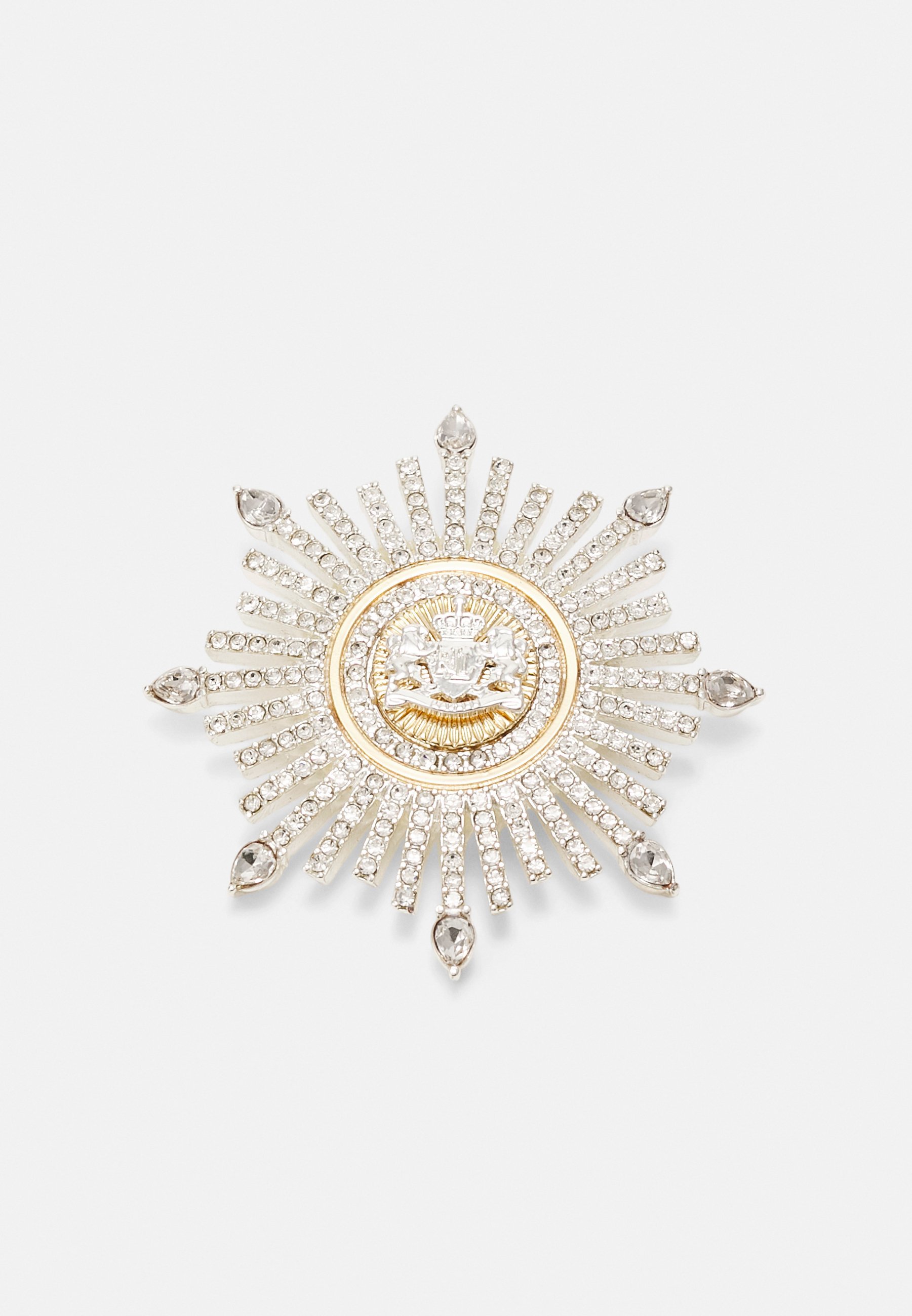 Lauren Ralph Lauren BOX PIN CREST BURST - Broche - zilverkleurig/goudkleurig