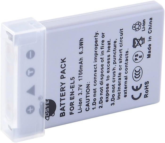 Confezione da 2 batterie di ricambio per Nikon EN-EL5 Coolpix P510 P520 P530 P5000 P5100 P6000 S10 3700 4200 5200 5900 7900 P3 P4 P80 P90 P100