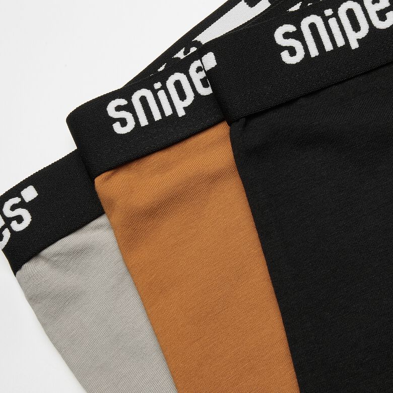 Zwarte boxershorts met plakstrips (3-pack)