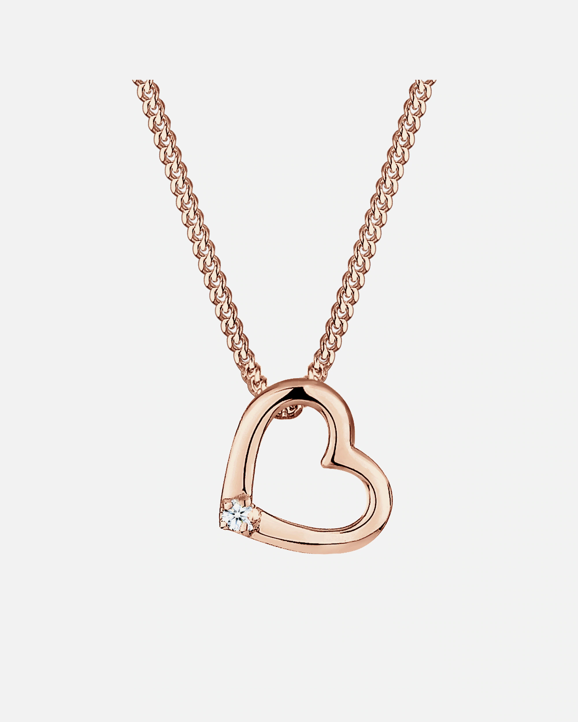 Elli DIAMONDS Femmes Pendentif Coeur Amour Délicat avec Diamant (0.015 ct.) en Argent Sterling 925