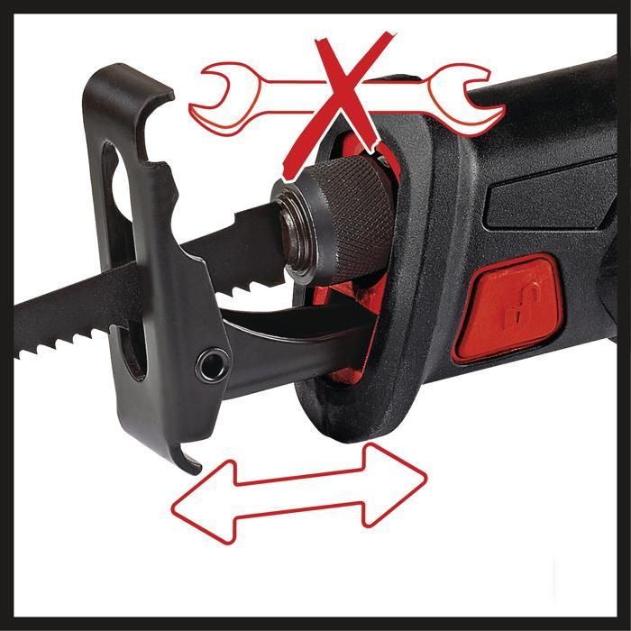Einhell Scie sabre sans fil TE-AP 18 Li Solo -PXC (18V, Hauteur de course 22 mm) Livré sans Batterie ni Chargeur
