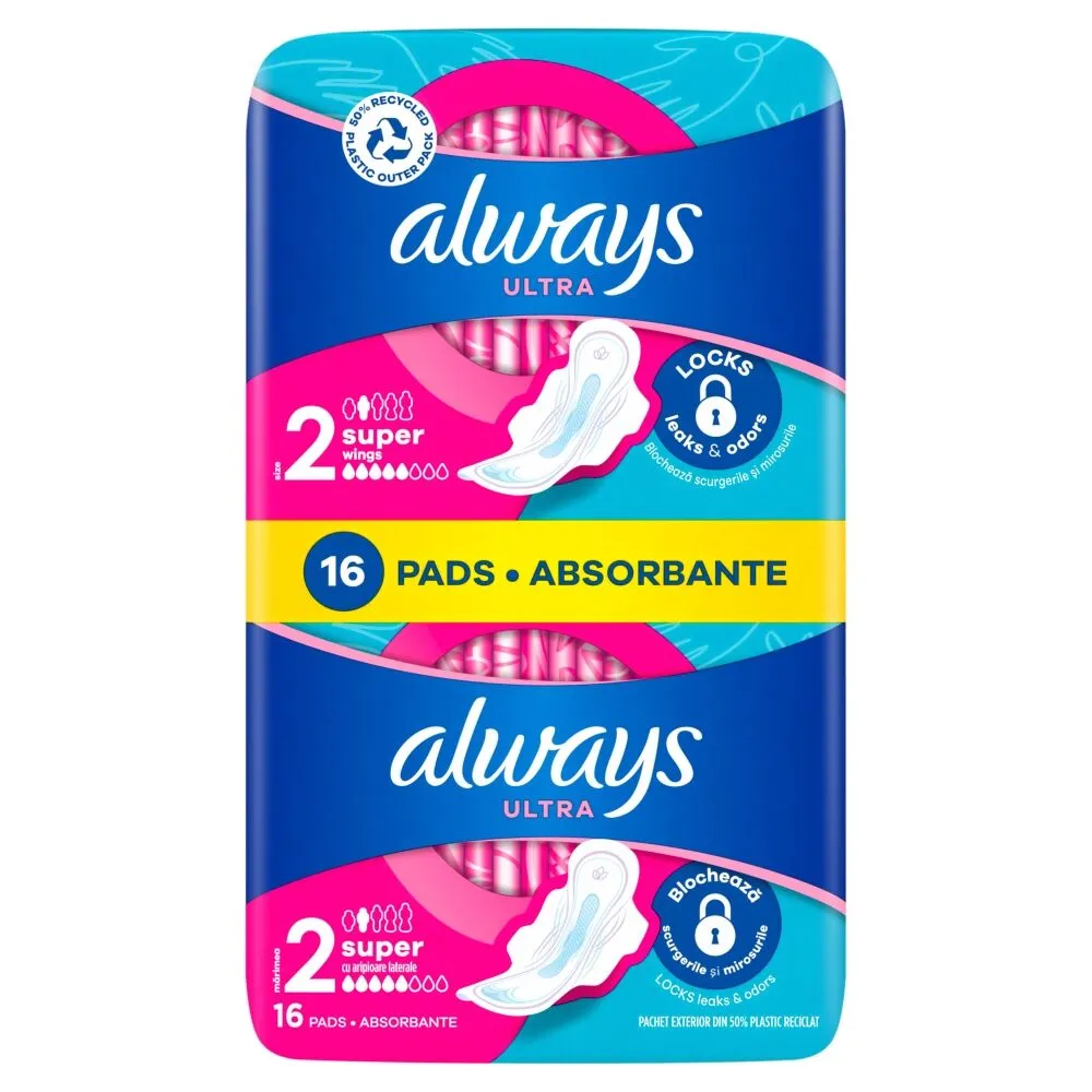 Always Ultra Super Plus Podpaski higieniczne, 16 szt.